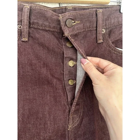 Levi's 562 Loose Taper Jeans Brown 36x32 Baggy Streetwear Y2K Denim Button Fly - Picture 5 of 11